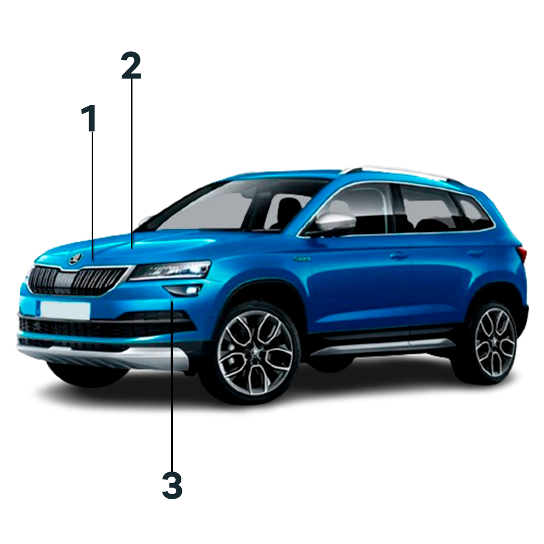 3 puntos de coches de 9 años